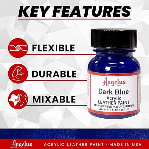 Miniatura 257 de Angelus - Pintura acrílica para cuero, 1 onza líquida (paquete de 1), color turquesa