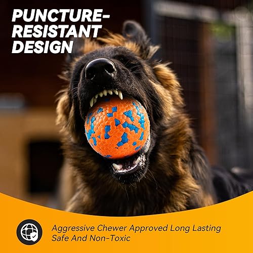 Miniatura 3 de Pelotas indestructibles para perros, pelotas de tenis para perros, pelotas de perro para masticadores agresivos, flotadores de agua para perros (1