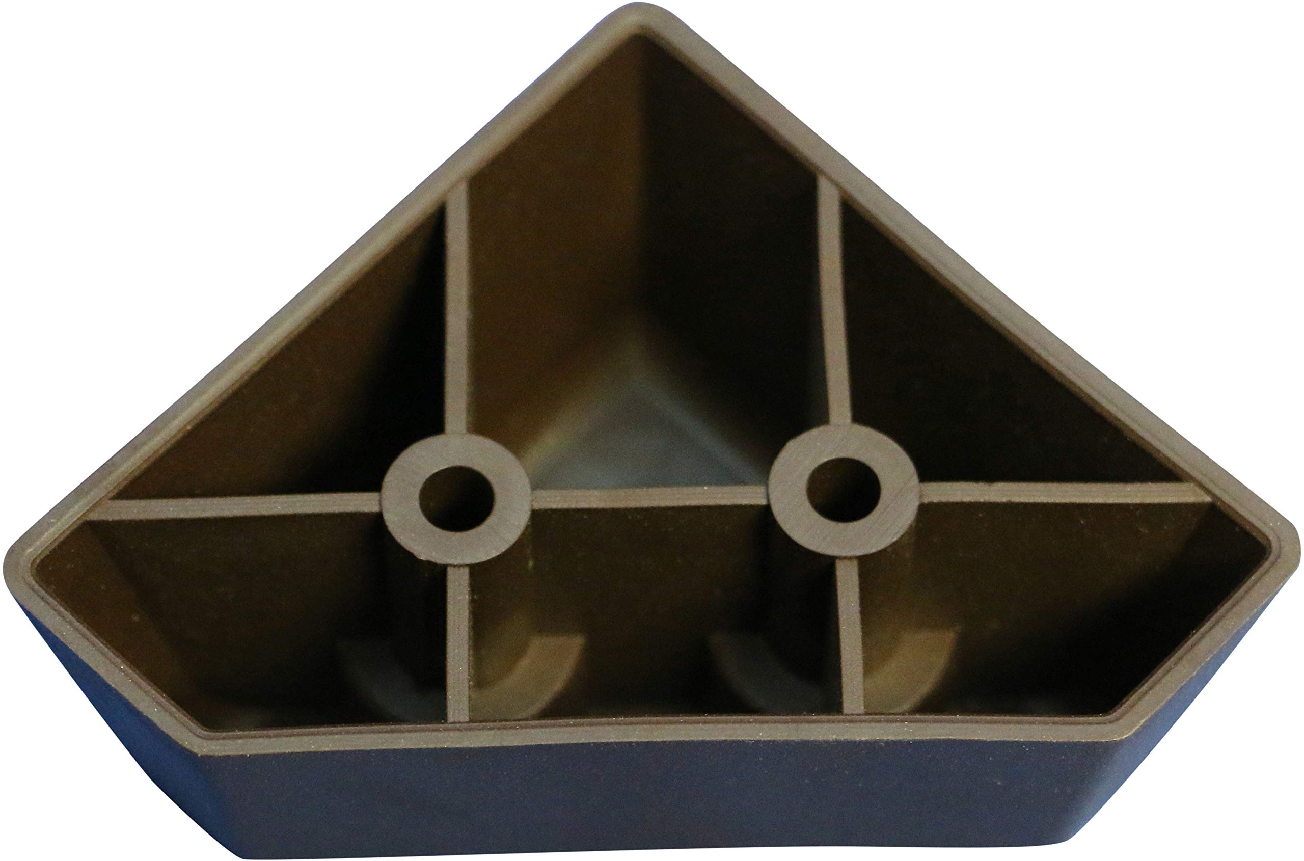 Brown Plastic Triangle Shaped 1.25 Inch Leg for Sofas and Recliners, Set of 4