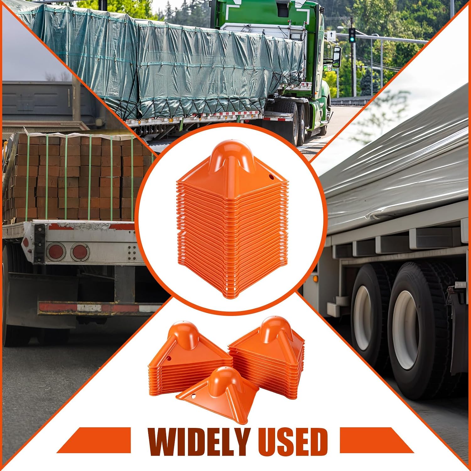 Gerrii 12 Pack Corner Edge Protectors, Triangular Cargo Load Guards, Orange