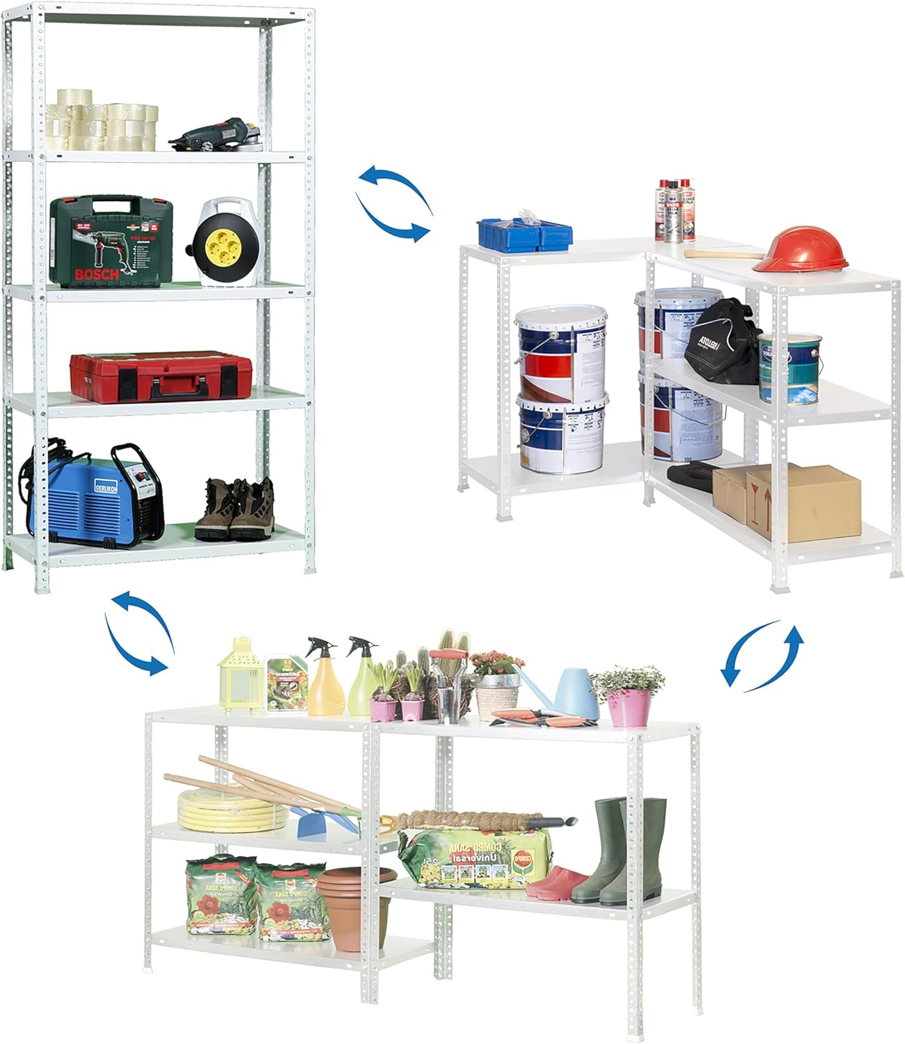 SimonRack Metal shelf with screws KIT ADVANTAGE MINI 4/400 1500 WHITE