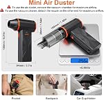 F32MAX Compressed Air Duster-150000RPM Super Power Electric Air Duster and Vacuum Cleaner & Bag Vacuum Sealer 3-in-1,for PC Keyboard Cleaning, Car Interior Cleaning. | compressed air vacuum with brushless motor,3-speed/multiple nozzles,for cleaning c