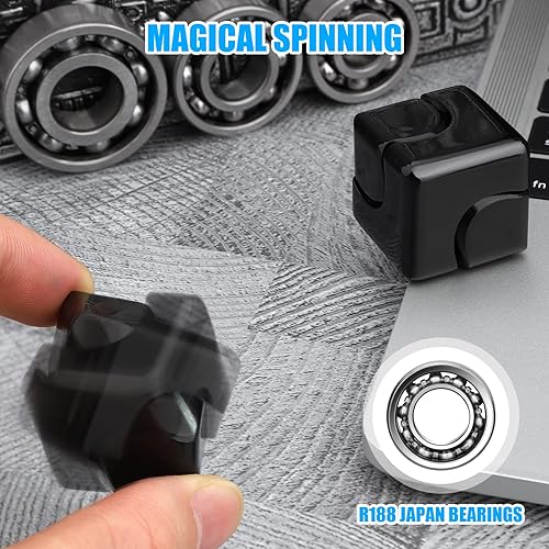 Miniatura 10 de Cubo dorado Fidget Spinner para niños, juguete para ansiedad, juguete de mano genial, juguetes de regalo, juguetes sensoriales para autismo, bolsas