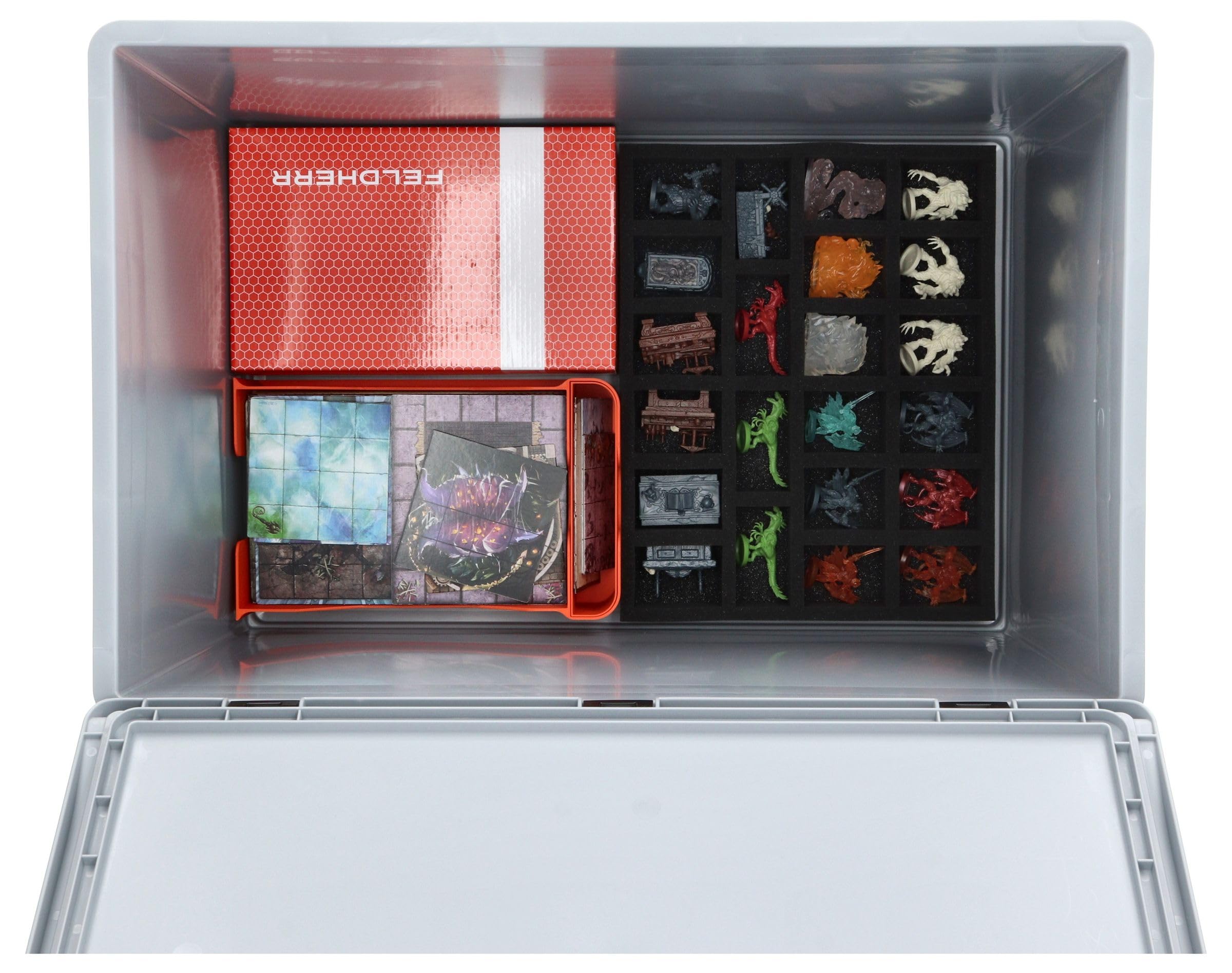 Feldherr Storage Solution for HeroQuest Collection Compatible with HeroQuest Storage Set, Organization, Miniatures, Cards, Tokens, Compatible with HeroQuest (EB224Set)