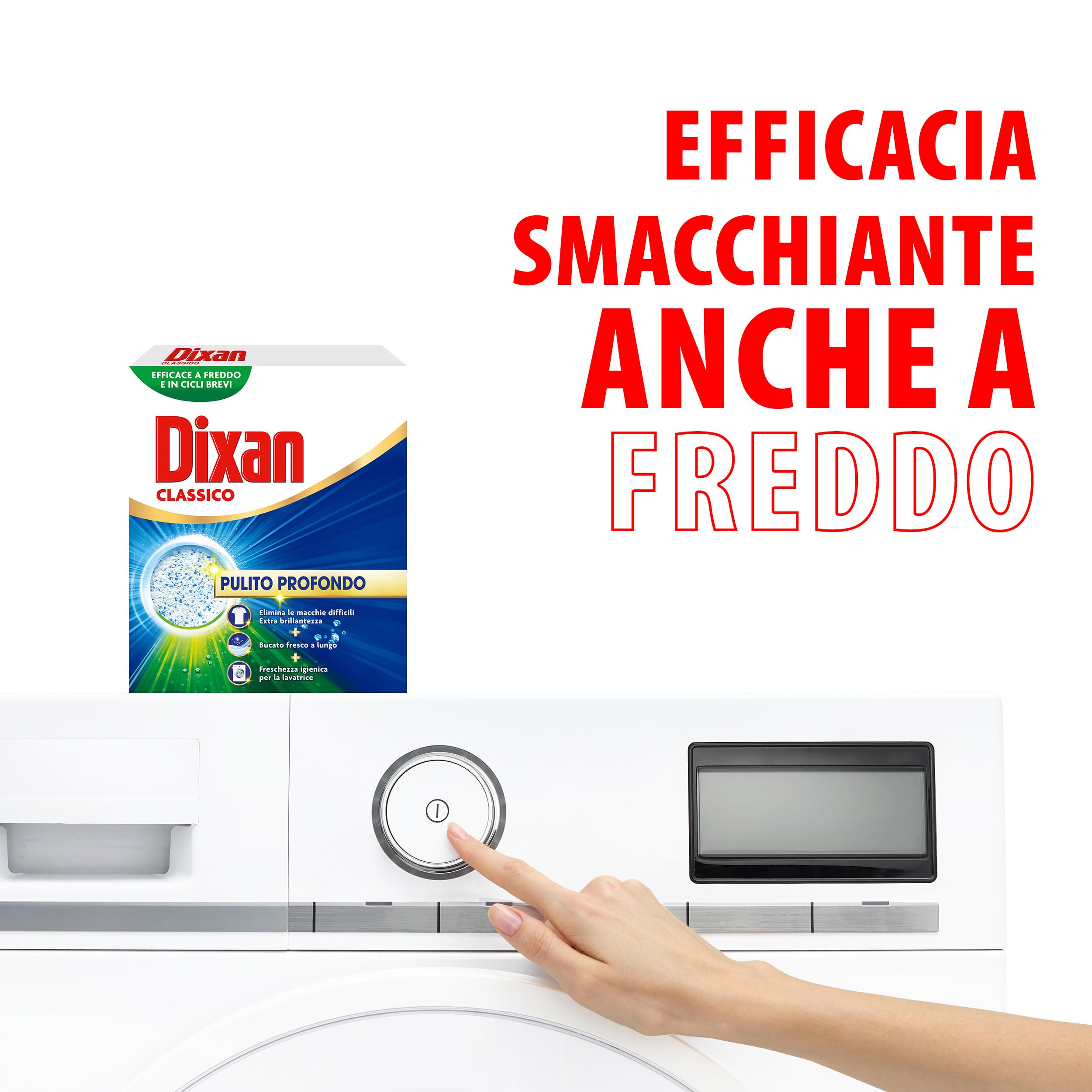 Dixan Detersivo Lavatrice Polvere Classico, con tecnologia Pulito Profondo, confezione singola formato da 100 lavaggi (Confezione da 2)