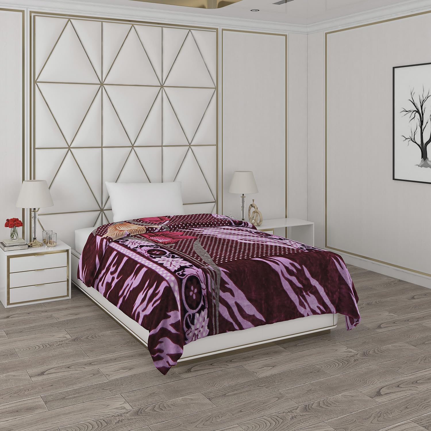 Monte Carlo Impact (625 GSM) Luxury 1 Ply Single Bed Blanket for Mild Winter Size (1.60 m x 2.20 m) 2.2 KG-image-30