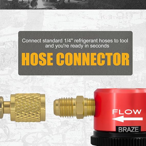 Nitrogen Purge Tool, HVAC Purge Nitrogen Flow Regulator, Red