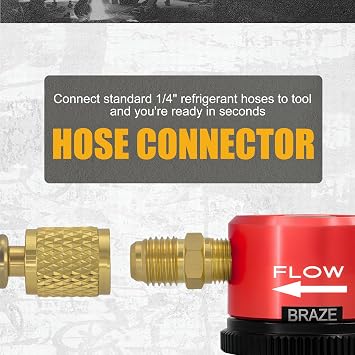Nitrogen Purge Tool, HVAC Purge Nitrogen Flow Regulator, Red