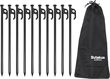 Amazon Sutekus タープ テントペグ ステーク 30cm キャンプ設営用具 収納袋付き 10本セット Sutekus ペグ ステーク Amazon Sutekus タープ テントペグ ステーク 30cm キャンプ設営用具 収納袋付き 10本セット Sutekus ペグ ステーク