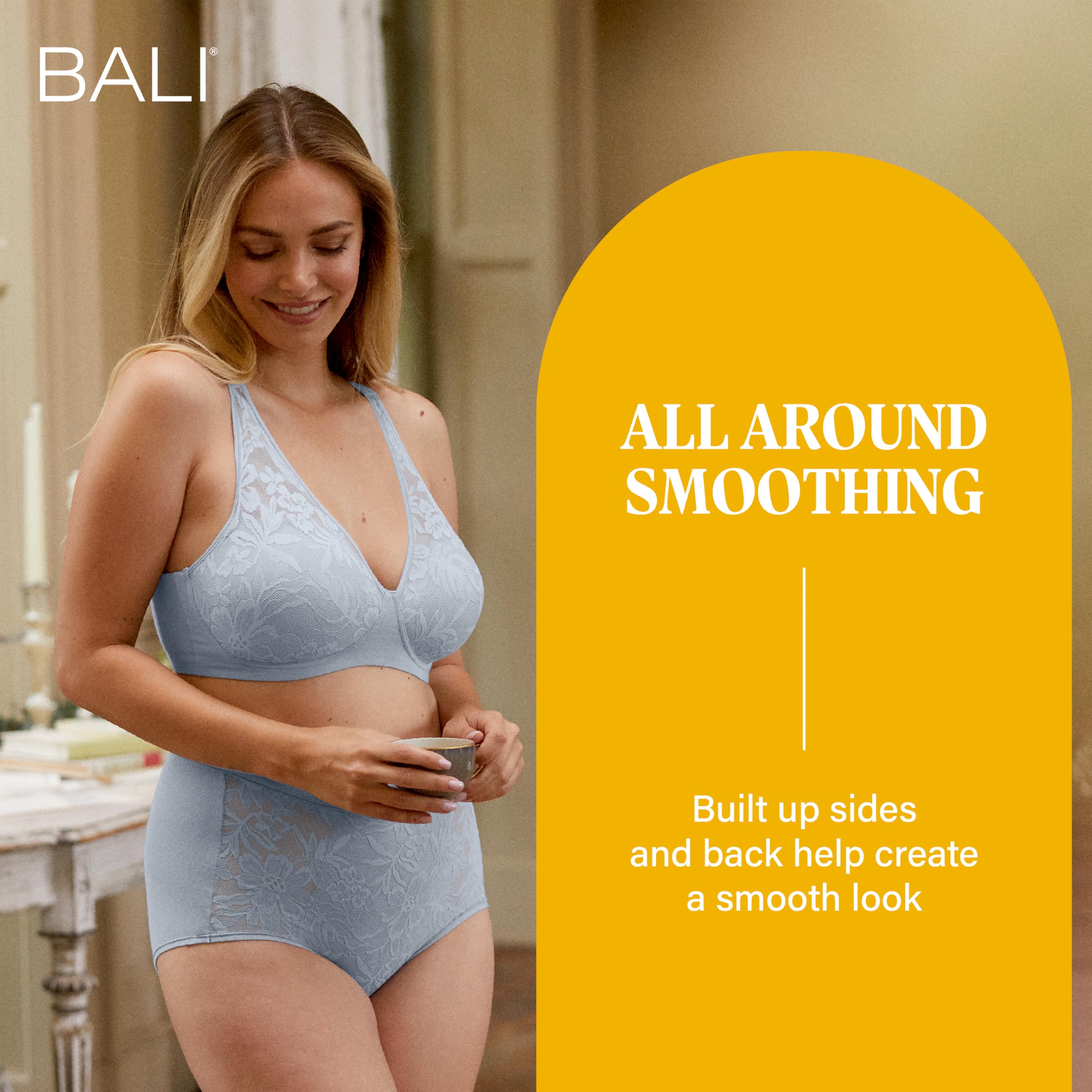 Bali Damska koszulka Breathe Modal, Oddychająca Wireless, Pełne pokrycie Cabrio Biustonosz, Nieprzezroczysty, Srebrna Satyna, S, Srebrny satynowy, S