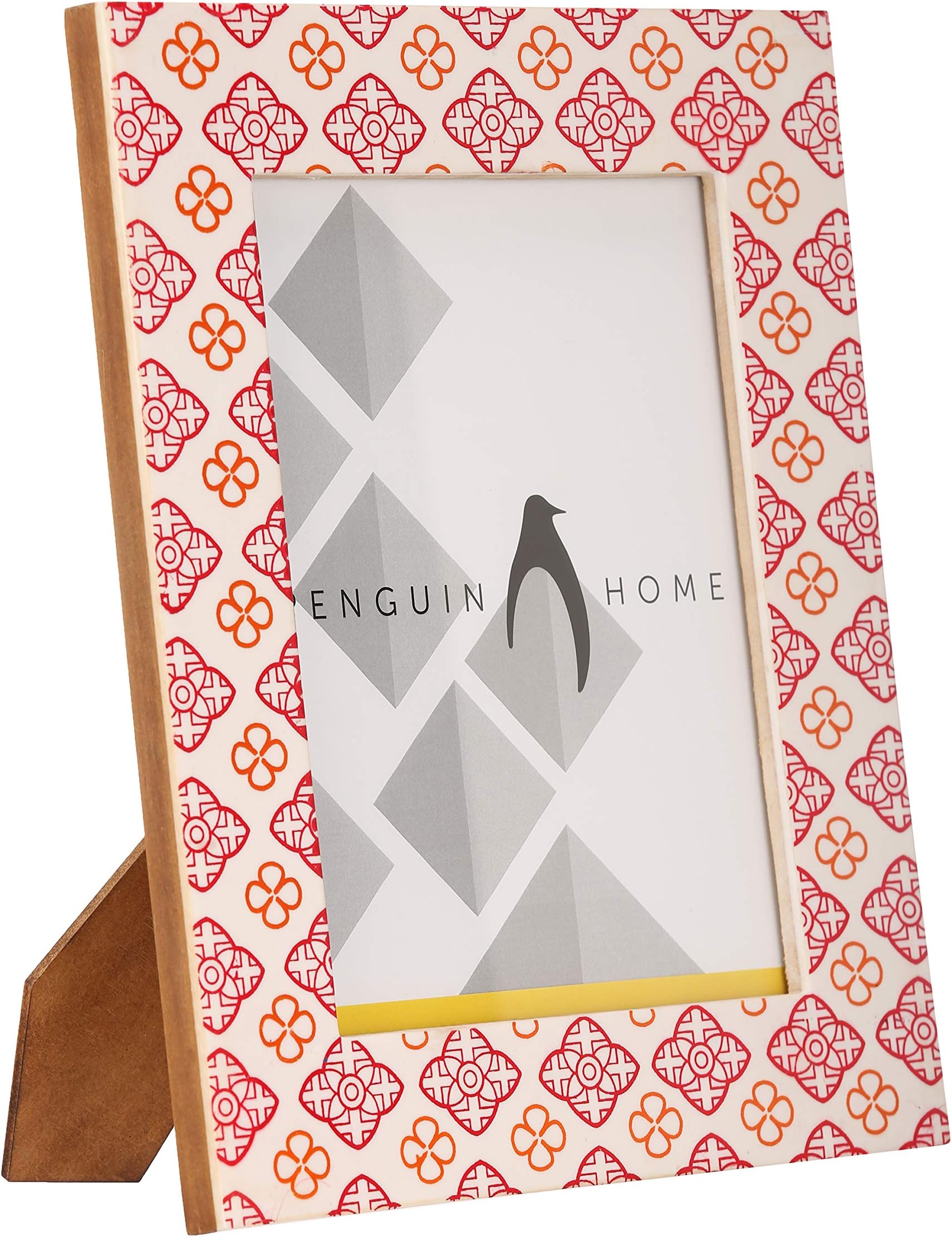Penguin Home Photo Frame, Resin, White & Pink, 17 x 12 cm, 3118