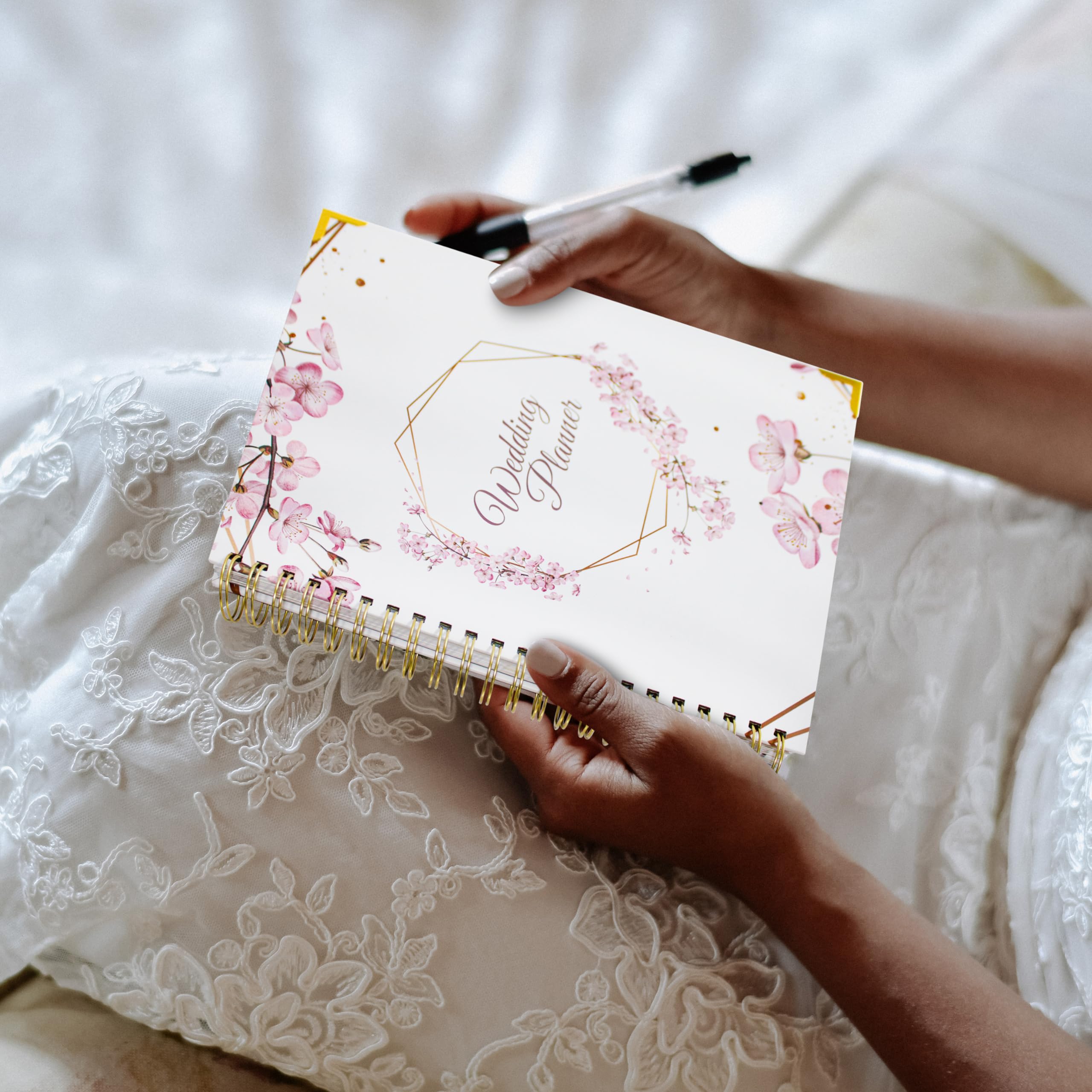 Hochzeitsplaner Buch und Organizer für die Braut, Hochzeits-Notizbuch mit einem Set von 3 Diamantstiften