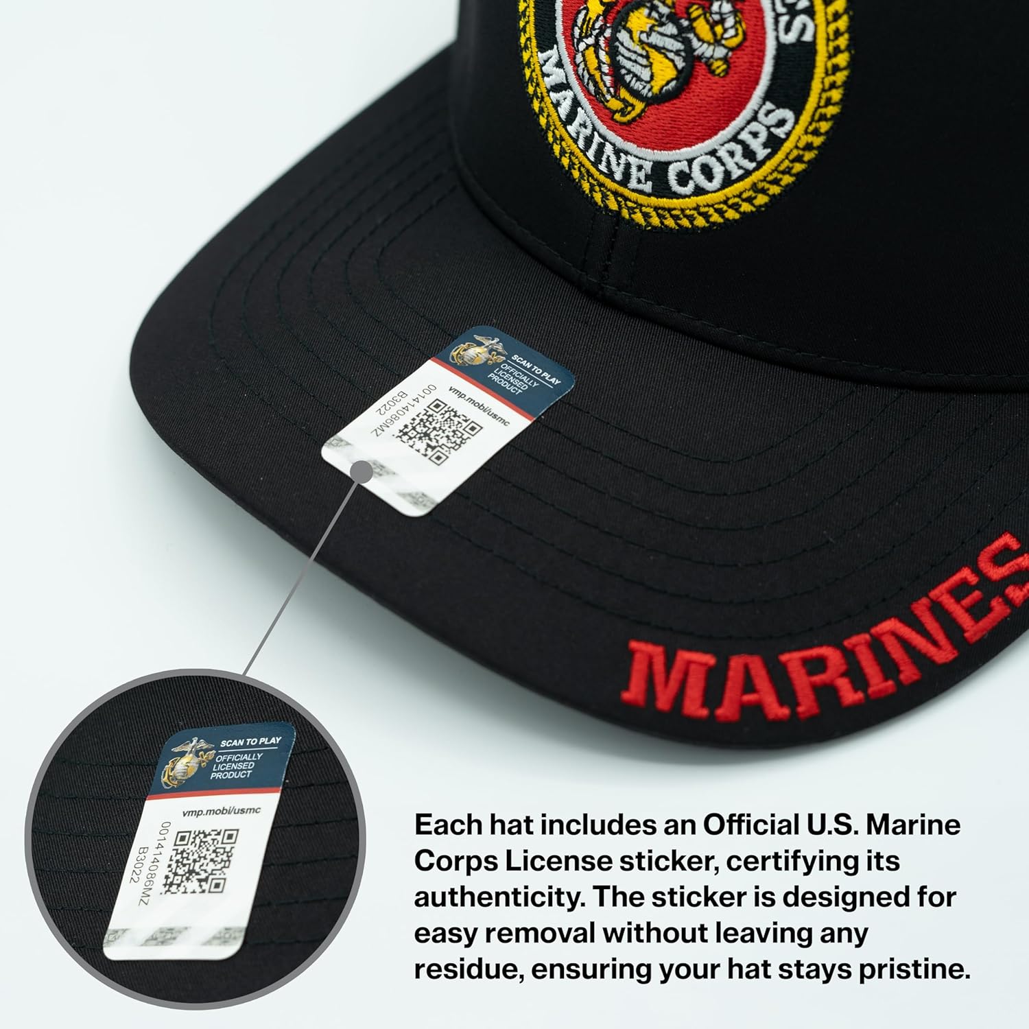 Marine Corps Hat for Men USMC Veteran, Official Licensed Adjustable US Marines Semper Fi Cap - Image 7