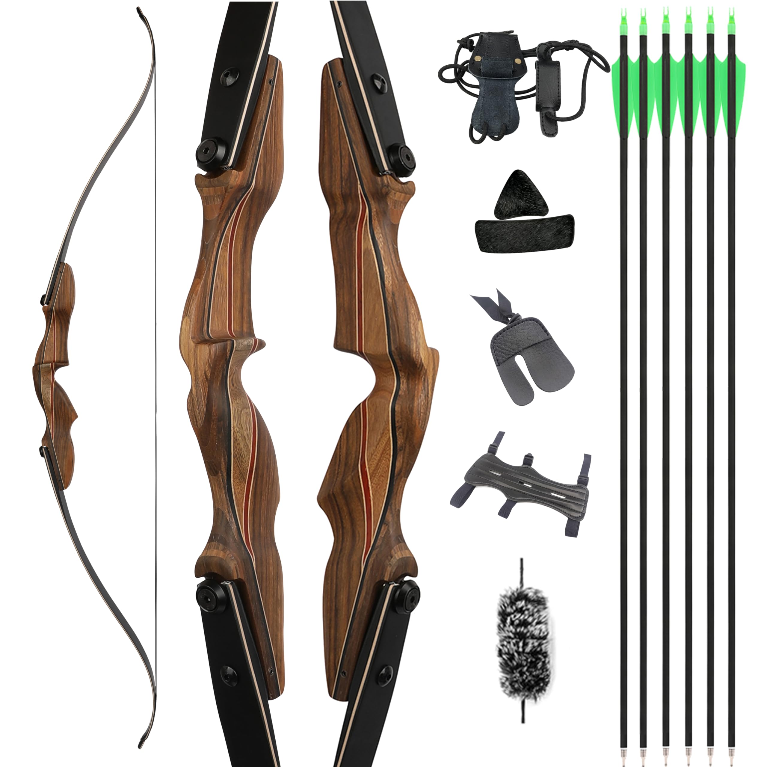 Arc Recourbé Mongol 30LBS – Chasse Et Pratique – Cuir Et Bois – Ambidextre – Sososhoot