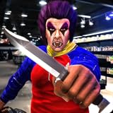 Clown-Kampfsimulation. Vegas Crime City Gangster Schießstand 3D: Supermarkt Clown Robbery Jail Ausbruch Gefängnis entkommen Überleben Mission Abenteuer Simulator 3D