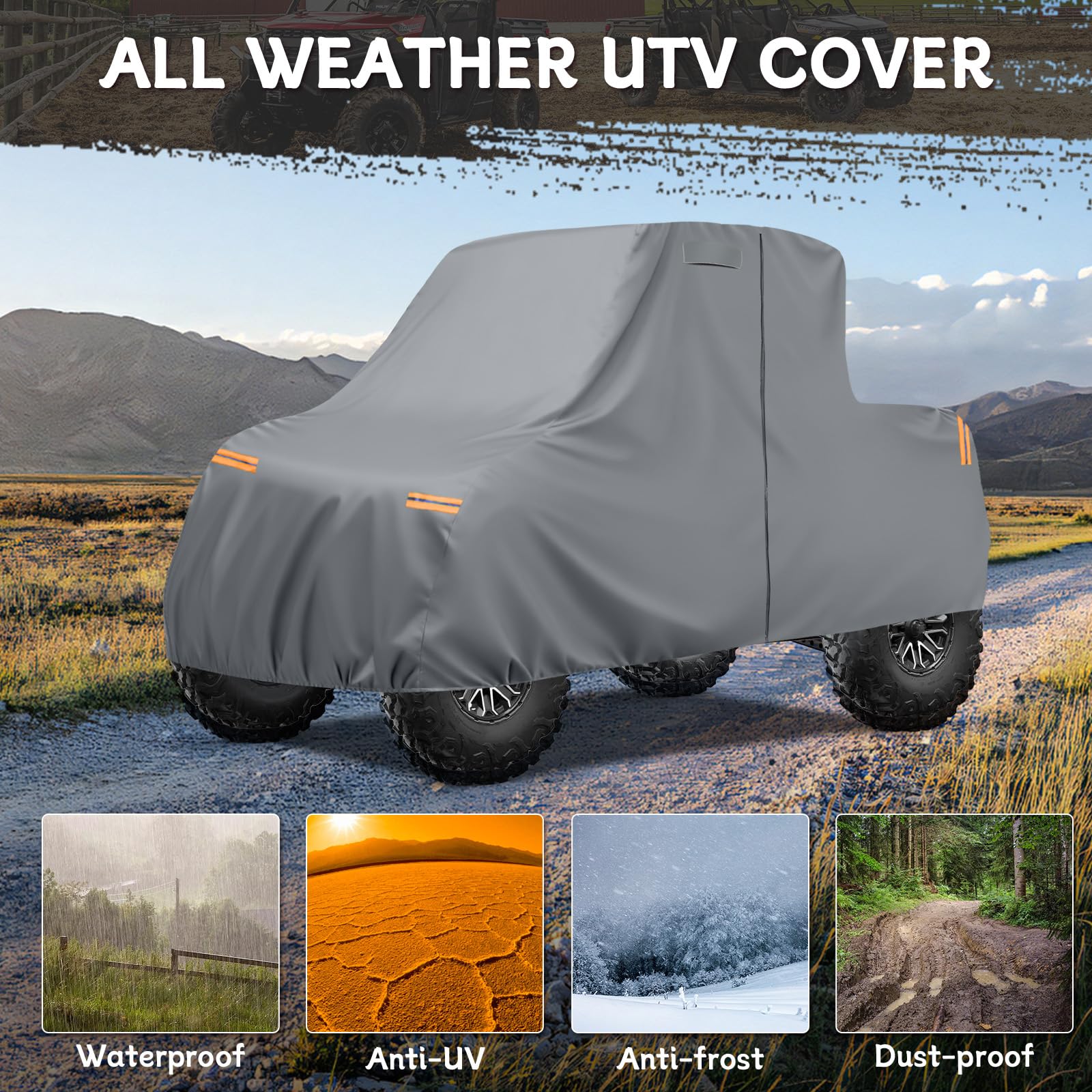 UTV Housse Moto Exterieur pour 2021-2026 Yamaha Wolverine RMAX2 1000 RMAX4 1000 Compact 2018-2026 Wolverine X2/X4(850 & 1000cc Models), Bache de Protection Impermeable Résistant aux intempéries