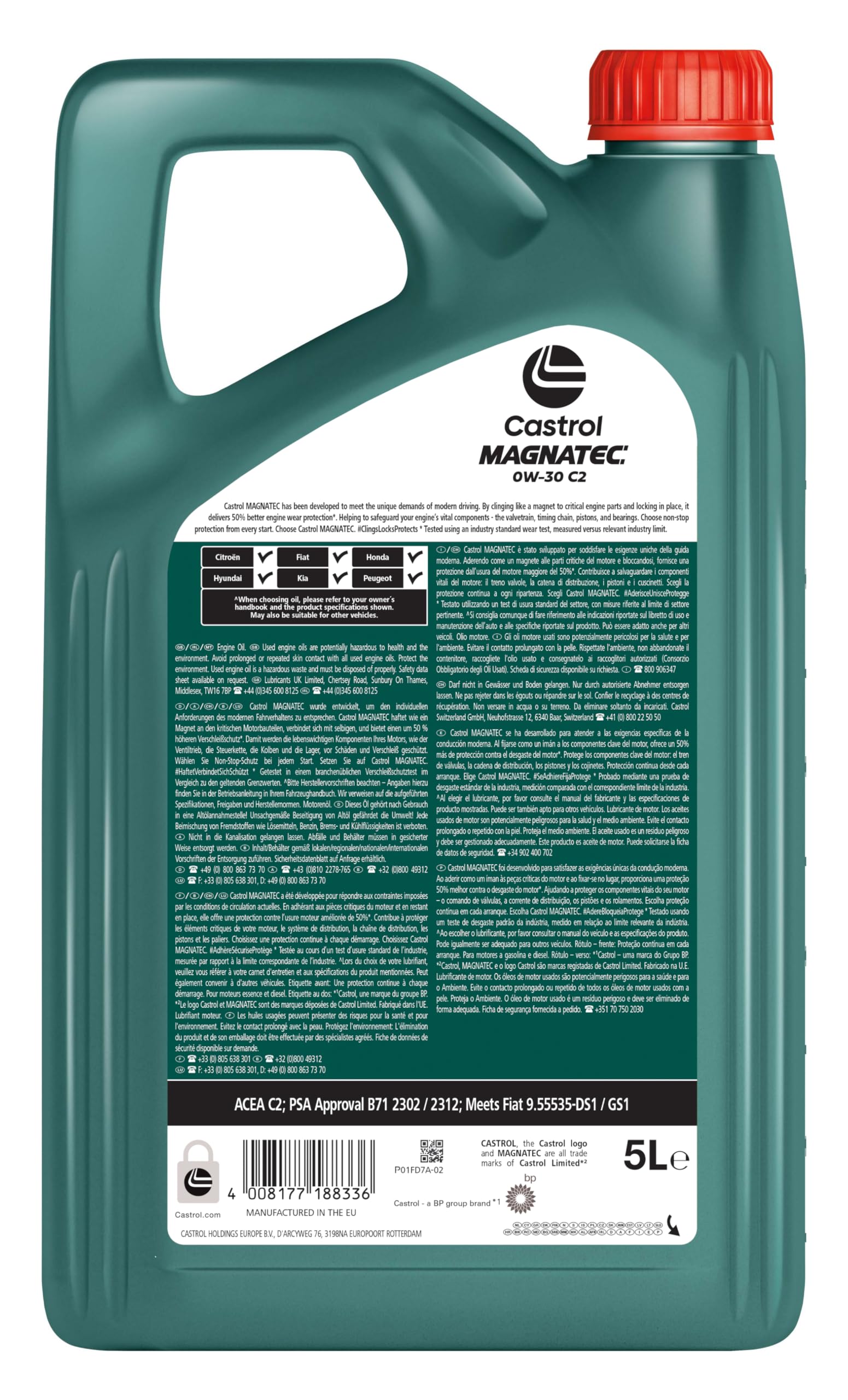 Castrol MAGNATEC 0W-30 C2 Motoröl, 5L
