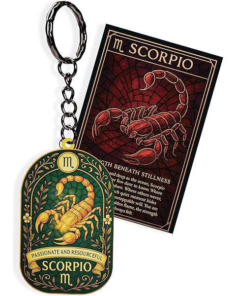 Scorpio Gifts For Men Women, Scorpio Suncatcher Keychain, Zodiac Gifts Keepsake Pre...