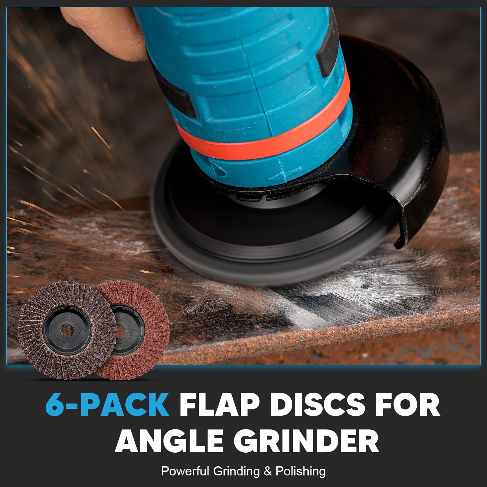 SI FANG 6 dischi lamellari da 75 mm, mini dischi abrasivi in ceramica in zirconio, accessori per smerigliatrice angolare, per metallo, legno, plastica, rimozione ruggine e sbavatura