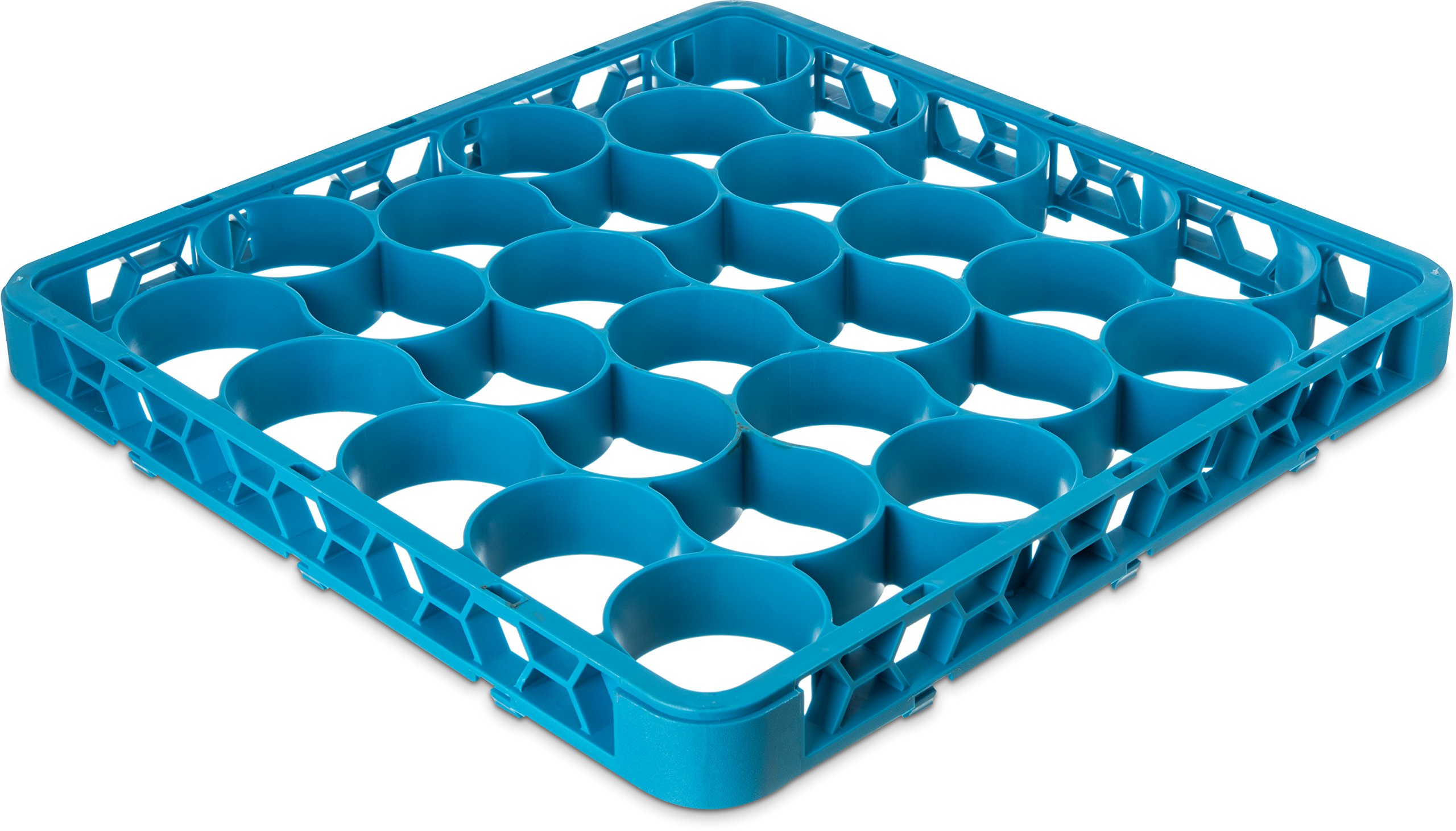 OptiClean NeWave Polypropylene 30-Compartment Short Glass Rack Extender by Carlisle FoodService Products – 30 Compartment, Polypropylene, Blue, Pack of 6, Model REW30S14