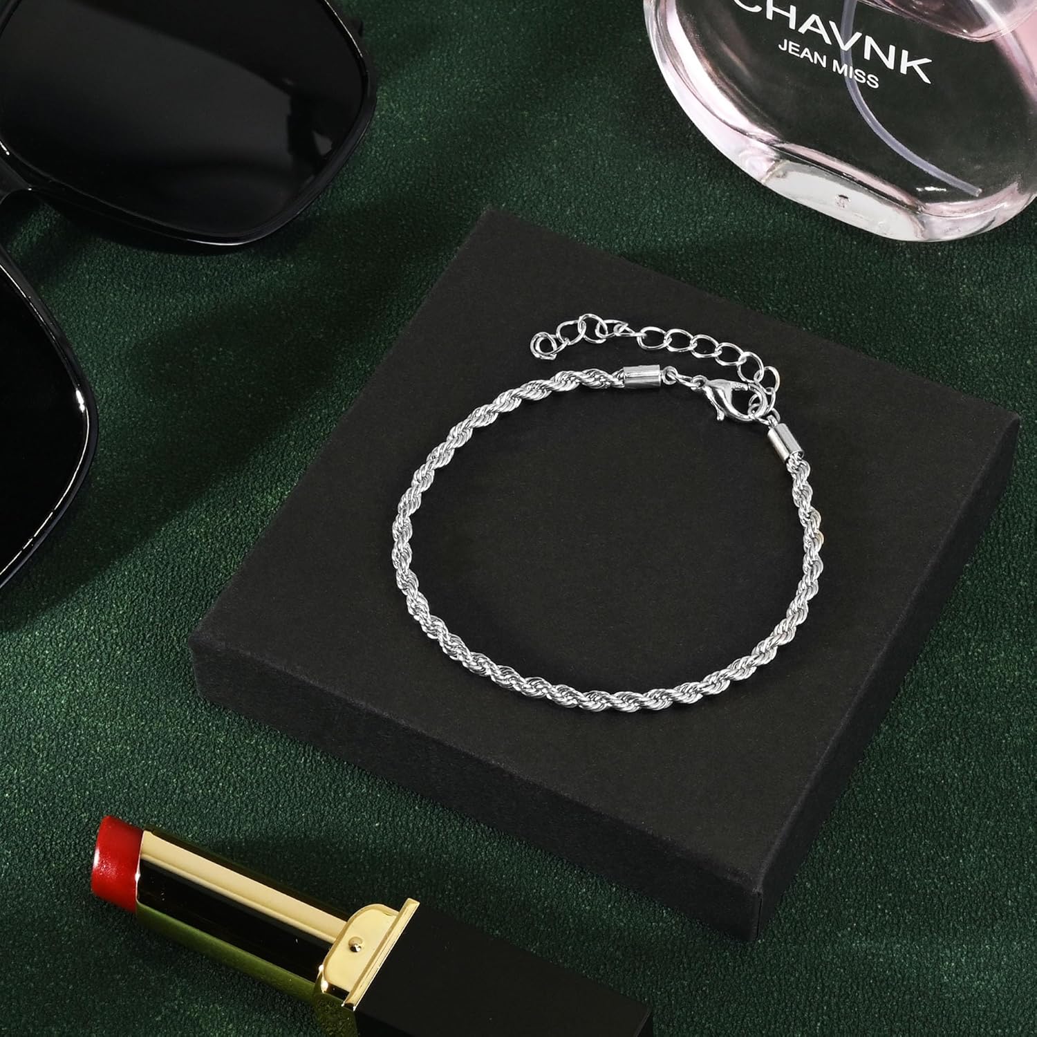 VIBILIA Dainty Gold Chain Bracelet for Women Trendy Stackable Adjustable Layered Metal Bracelet Gold Plated Twist Link Figaro Chain Paperclip Bracelets Fashion Jewelry - Image 5