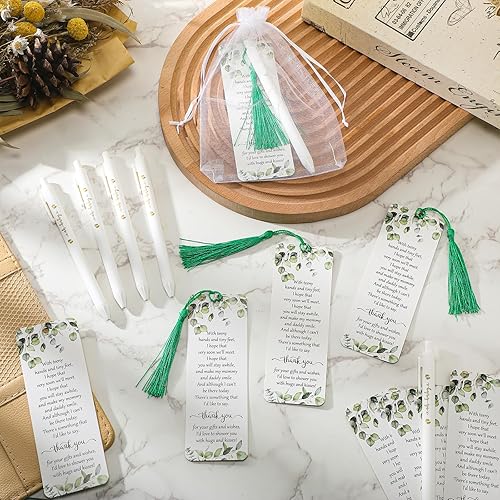 Miniatura 4 de Geyoga 50 juegos de marcadores para baby shower, incluye 50 bolígrafos, bolígrafo para baby shower, 50 marcadores de baby shower y 50 bolsas de