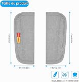 URAQT Car Seat Belt Pads, 2 Pack Baby Stroller Car Seat Strap Covers, Universal Harness Pads, Backpack Shoulder Pad, Multifunctional Seat Belt Pad Cover for Newborns Infants and Kids (Dark Grey) - 2