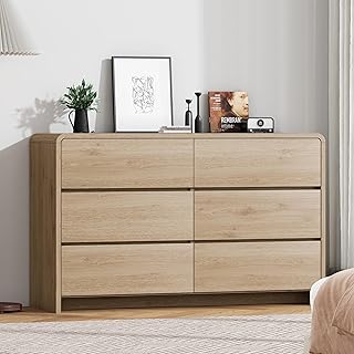 Dresser for Bedroom 6 Drawer Wood Dresser 47.3