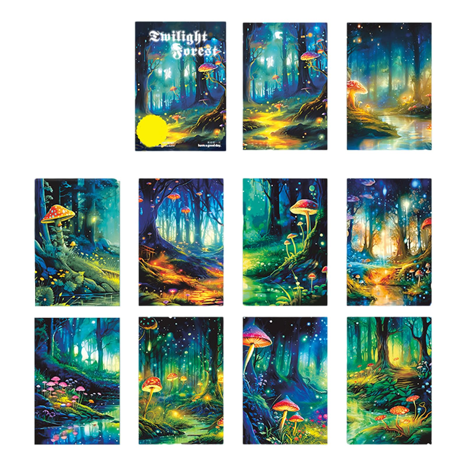 10 Sheets Forests Series Sticker Landscape Sticker Scene Make Scrapbook Journaling Supplies Landscape Forests Series Scene Scrapbook