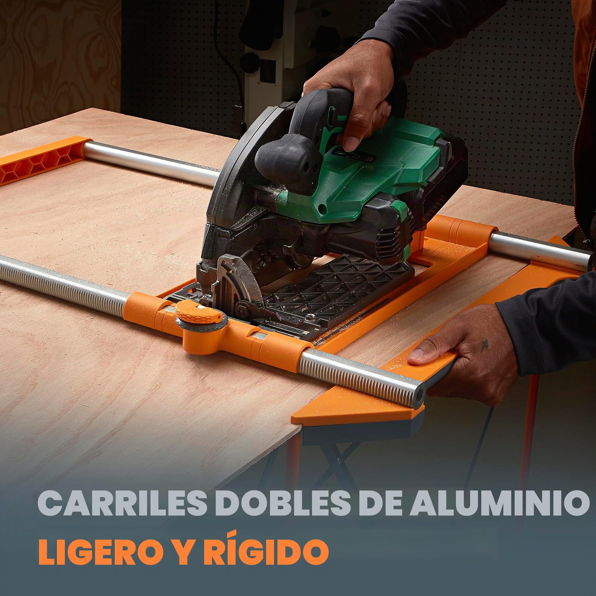 BORA NGX 546250 - Guía de corte de doble riel para sierras circulares