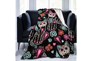 Vibrant Day of the Dead Blanket for Cozy Comfort