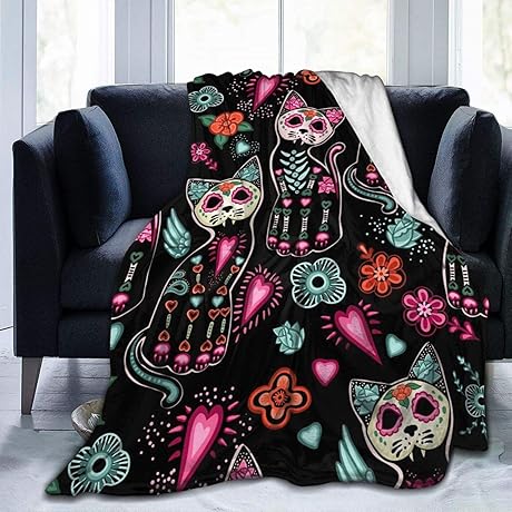 Vibrant Day of the Dead Blanket for Cozy Comfort