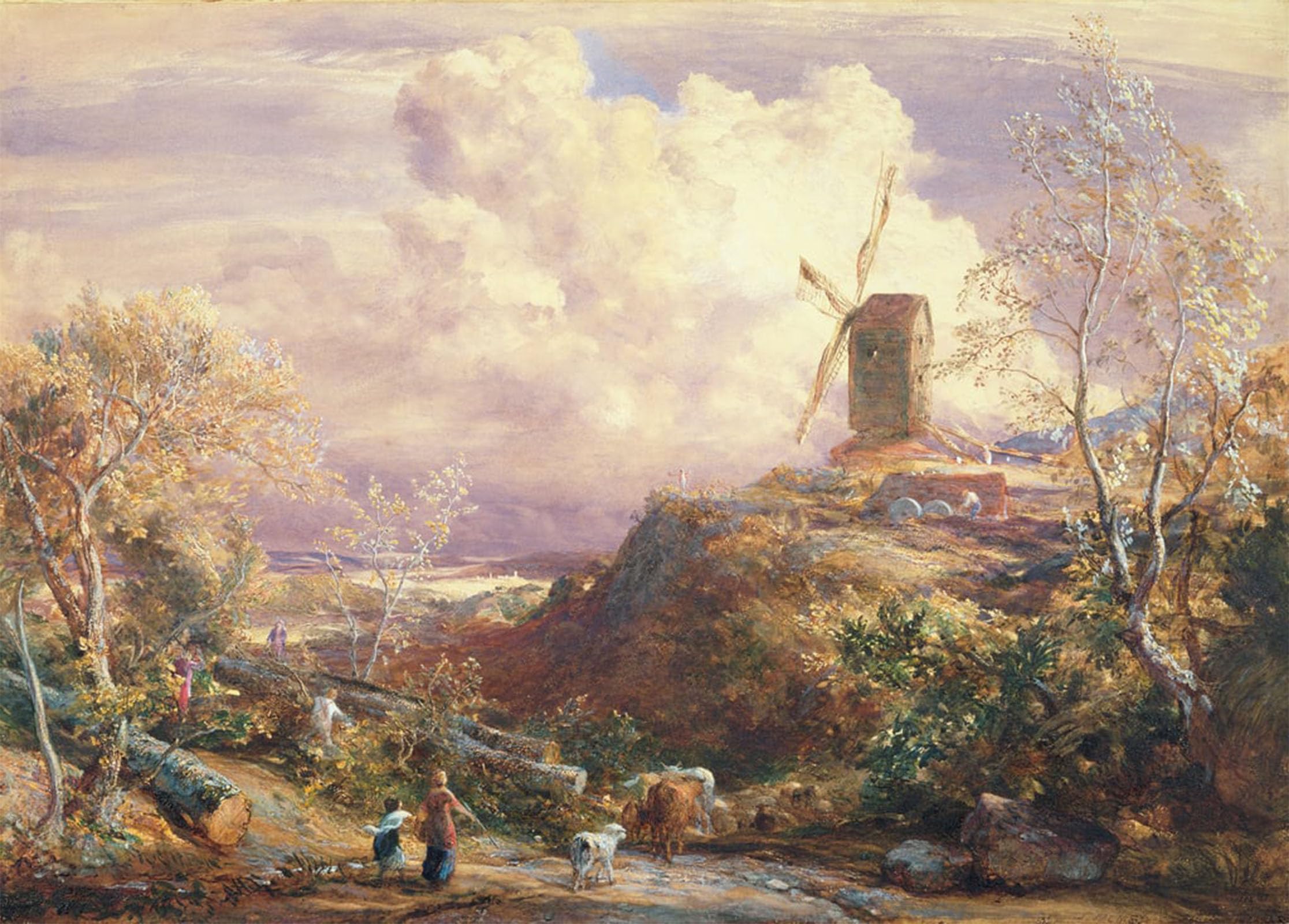 Cuadro de molino de viento de John Constable, lienzo de 60x90cm 5