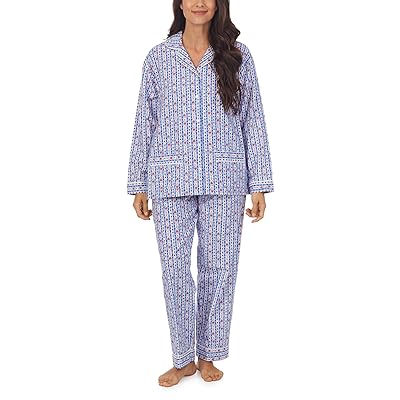 Lanz of Salzburg Classic Notch Collar Flannel PJ Set Women