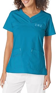 Womens Women's Curved Notch Neck Scrub Top