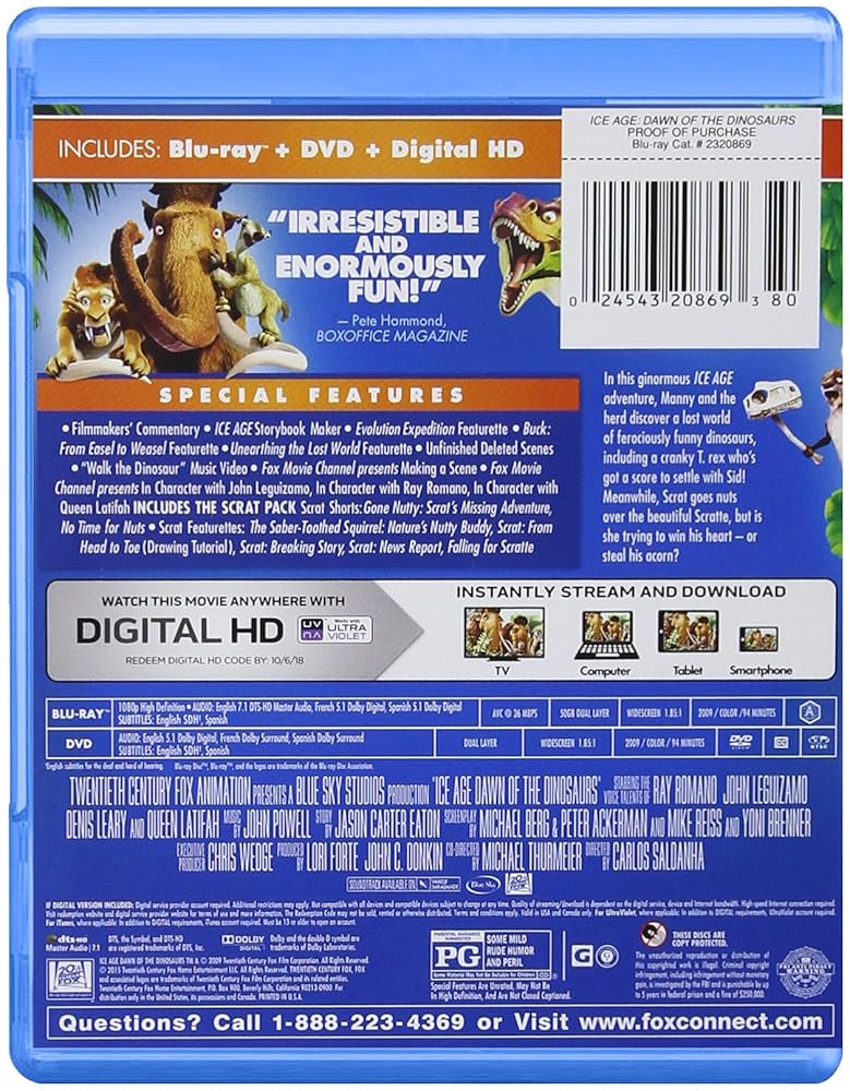 その他 Ice Age 3 [Blu-ray] Ice Age 3: Dawn of the Dinosaurs [Blu-ray]: Amazon.ca