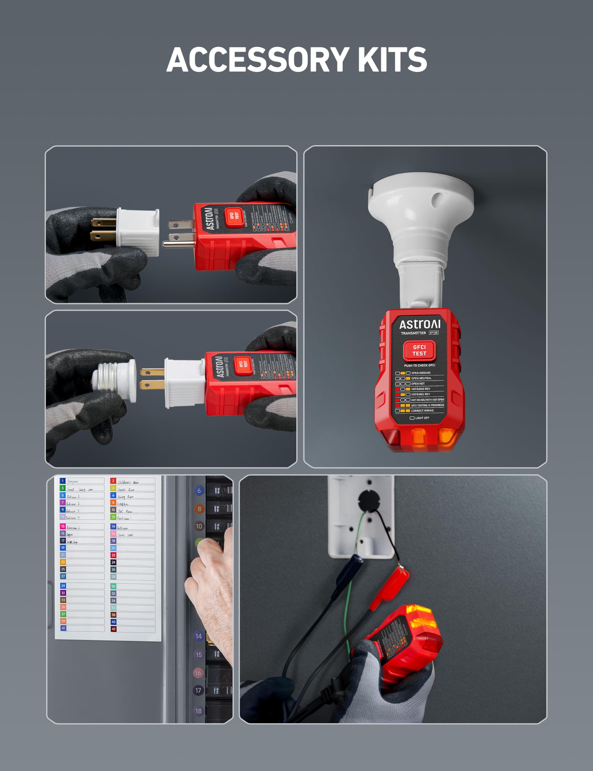 AstroAI Circuit Breaker Finder - GFCI Tester -7