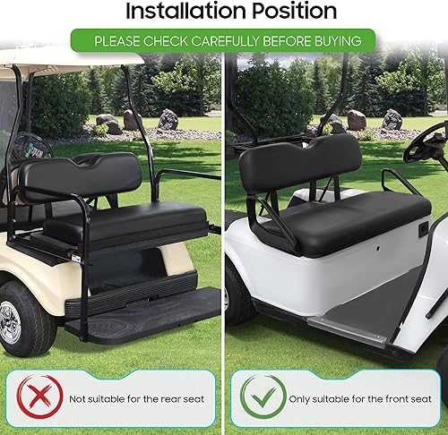 Miniatura 10 de Asientos de repuesto para carrito de golf, parte inferior del asiento delantero y respaldo del asiento para EZGO TXT 1994-2013 estilo de fábrica