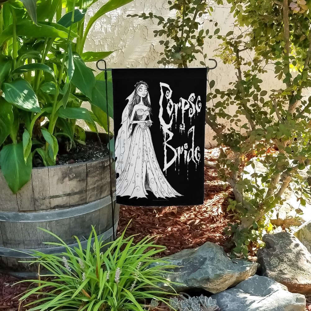 Corpse Bride Logo and Silhouette Garden Yard Flag