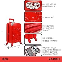 Amazon.com | Bioworld Hello Kitty Character Print Red 20
