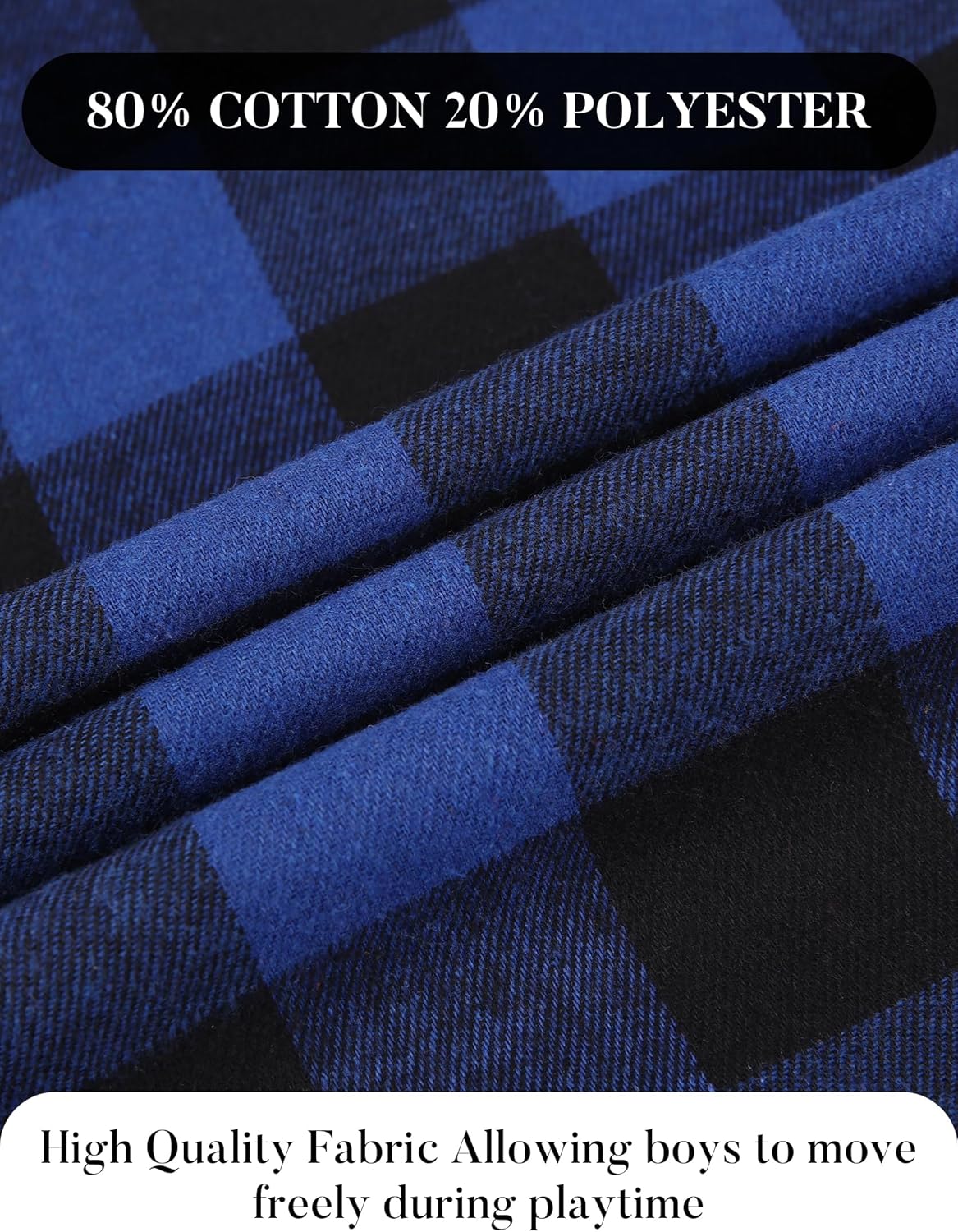 WARHORSEE Boy's Flannel Shirts Long Sleeve Kids Plaid Button Down Shirt Lightweight Classic Collared 5-14 Years - Image 4