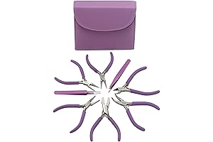 The Beadsmith Purple Tools – Set of 8 Slimline Color-Coordinated Pliers –...