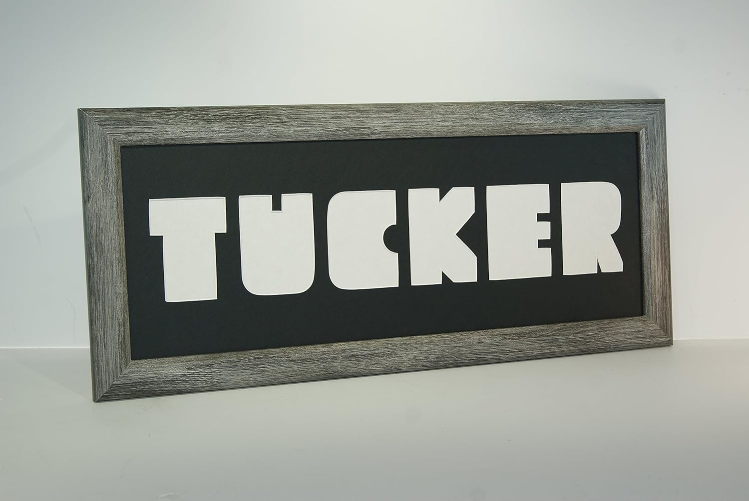 Creative Letter Art Driftwood Framed Custom Name Collage for your 4x6 Photographs with Glass Face - Newborn, Graduation, Wedding and Children Names