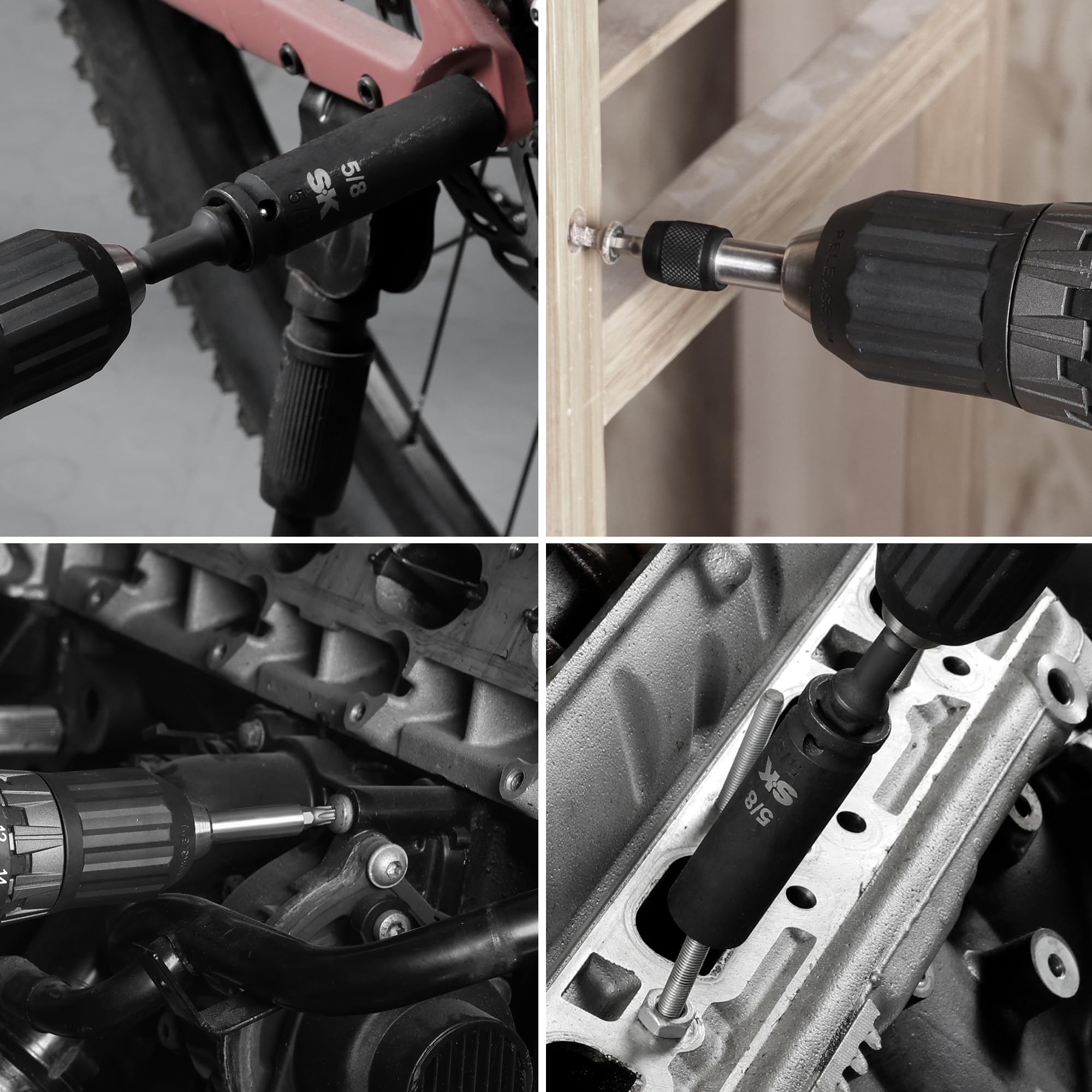 SK Impact Socket Adapters - Magnetic Bit Holders -8 SK Impact Socket Adapters - Magnetic Bit Holders -8