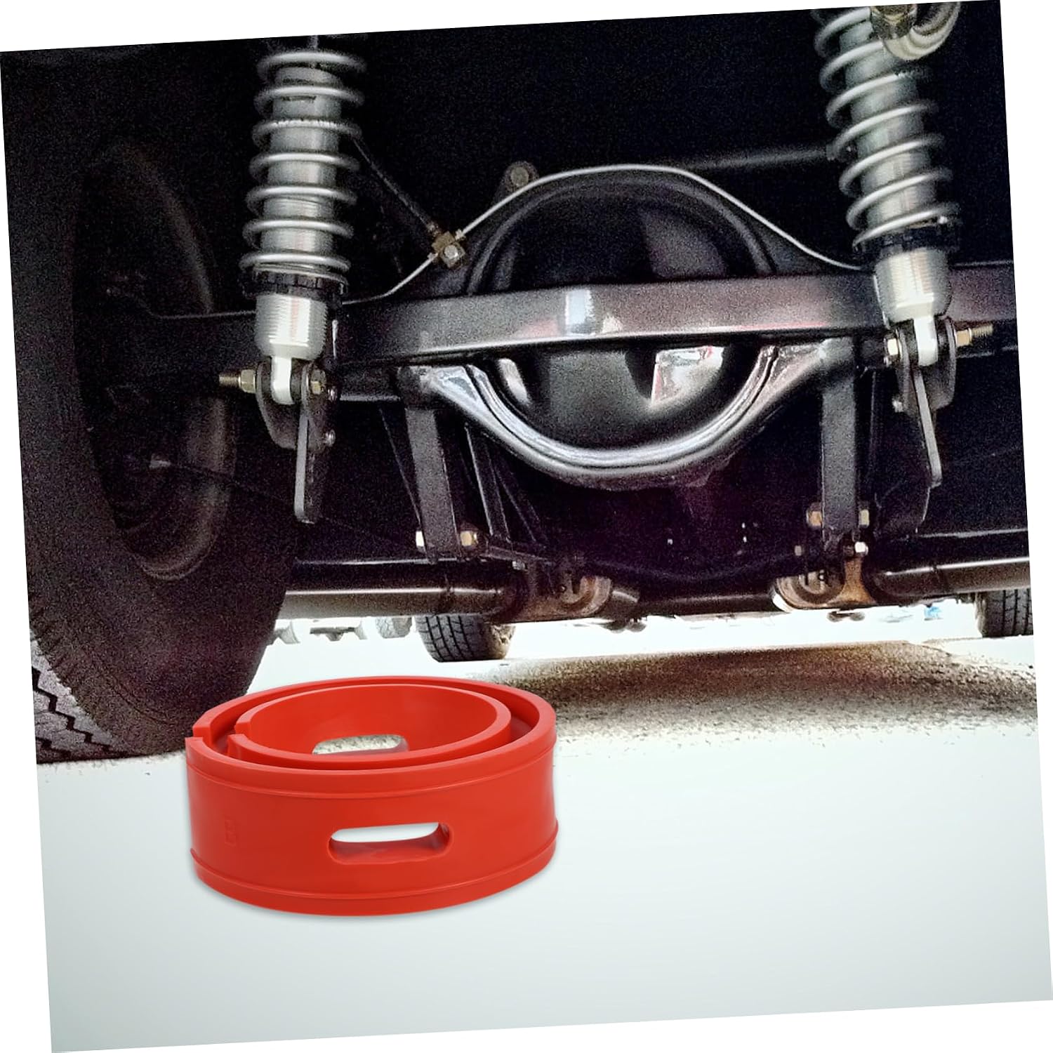 Alipis Red Coil Spring Spacer Set for Automotive Suspension Heavy Duty Shock Absorber Bushings Car Shock Buffer Cushion for Enhanced Ride Comfort