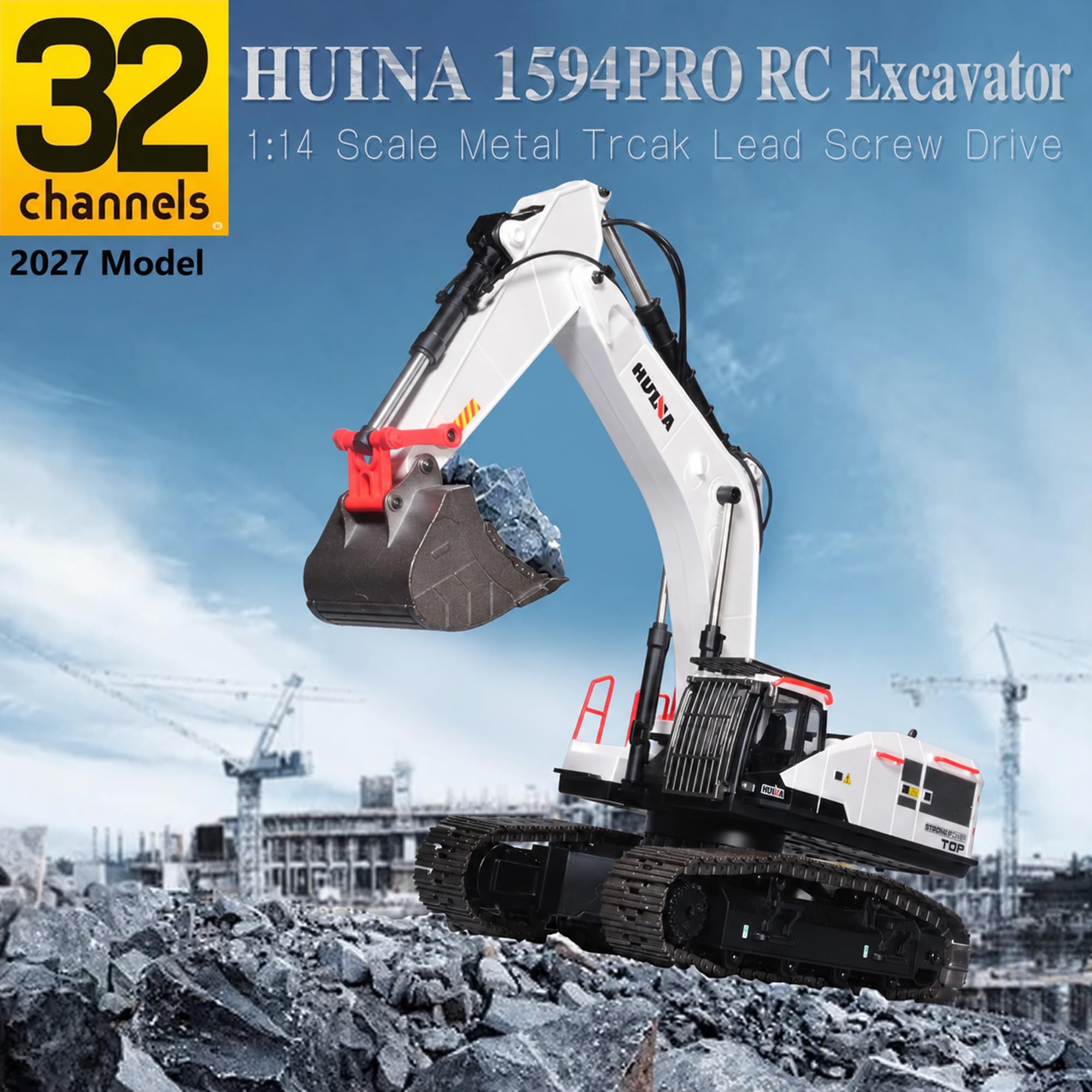 Amazon.co.jp: RC ショベル Huina 1594 PRO 大人用 1:14 おもちゃ 32