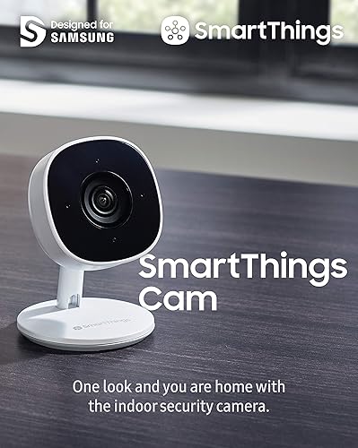 Miniatura 2 de Samsung SmartThings - Cámara de seguridad para interiores (GP-U999COVLBDA), video HD 1080P con HDR, visión nocturna, detección de movimiento