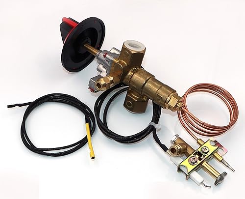 Miniatura 5 de METER STAR 100000BTU GLPGNG Estufa de gas Válvula de entrada Quemador piloto con termopar M10x1 de 3.0 ft y cable de encendido incluyendo perilla