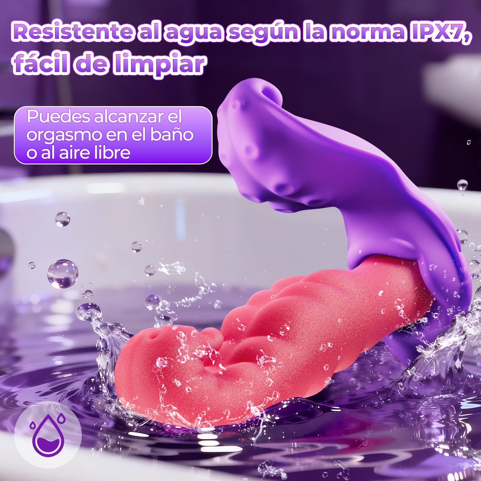 Juguetes Sexuales para Hombres, Estimulación Prostática con 5 Funciones de Choque Peristáltico y 8 Vibraciones, Vibrador Anal de Silicona
