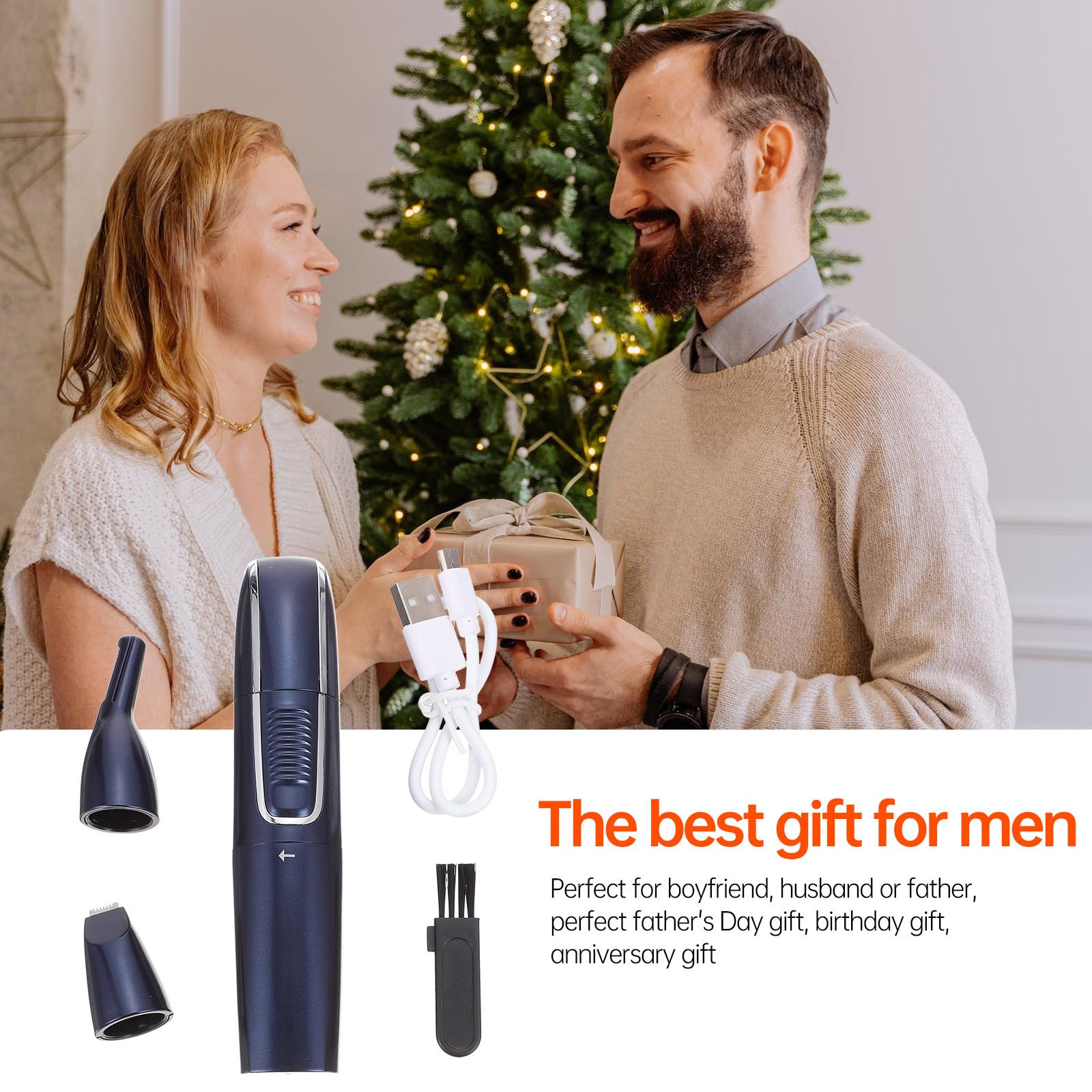 Elektrischer Nasenhaartrimmer 3-in-1 USB Aufladbar für Männer